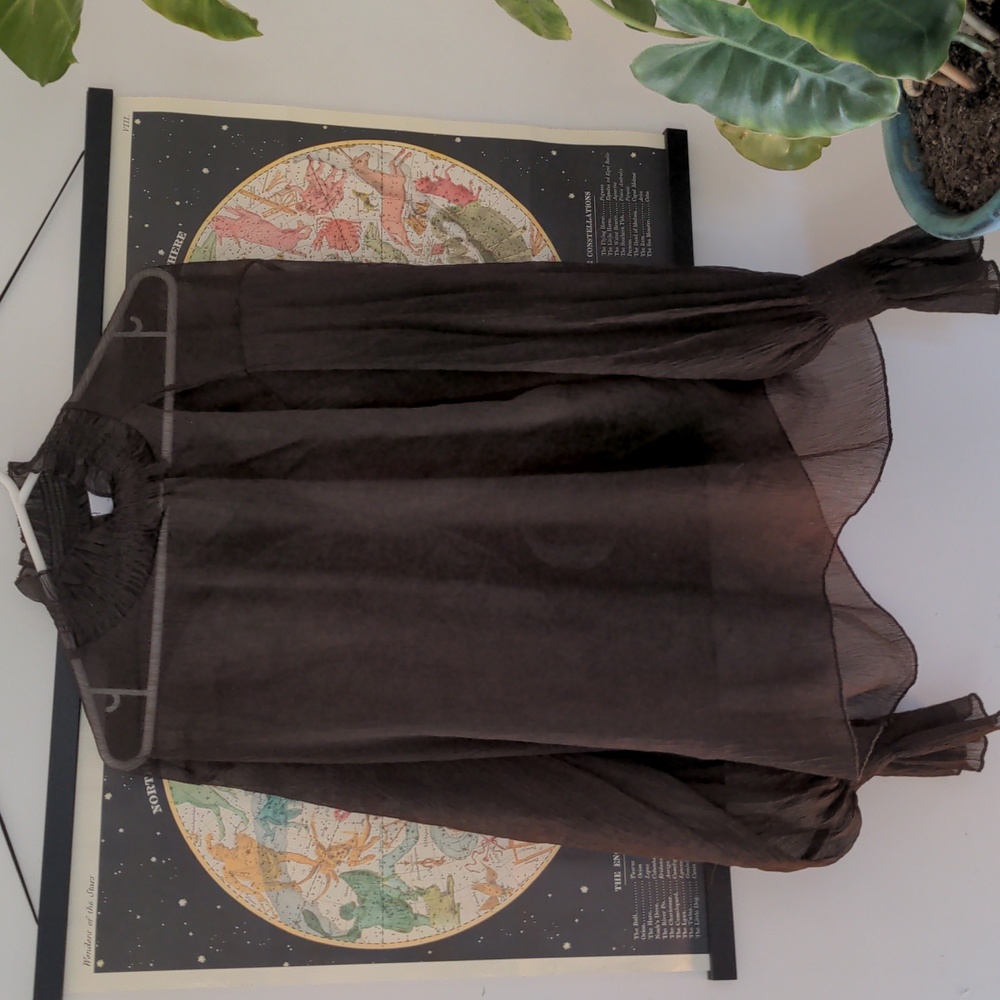 Oak + Fort Ruffle Neck Blouse - Picture 2 of 6